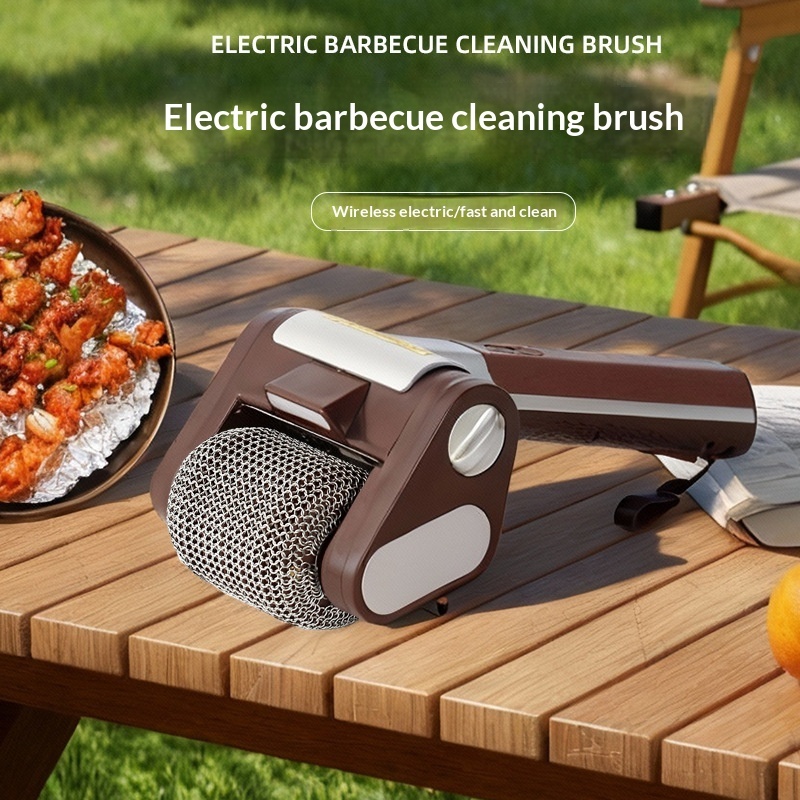 New Stainless Steel Roller With LED Lights For Removing Burnt Food Brushless Barbecue Grill New Stainless Steel Roller With LED Lights For Removing Burnt Food Brushless Barbecue Grill